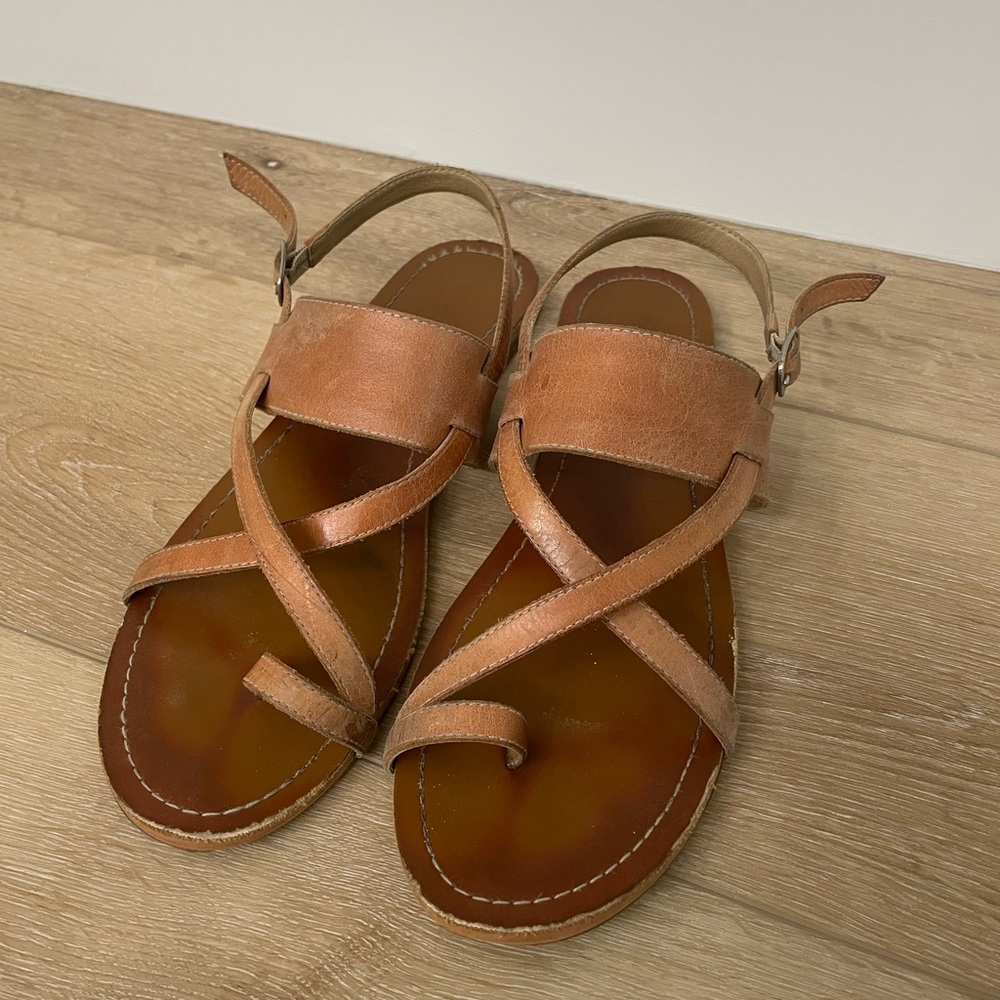 Lucky Brand Brown Leather Sandals
